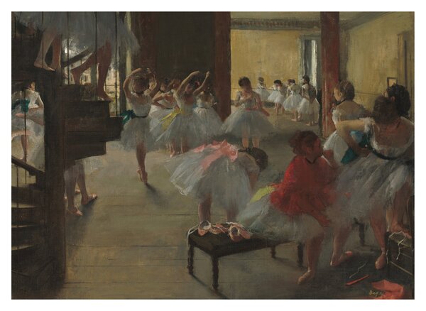 Obraz na szkle - Edgar Degas, The Dance Class, reprodukcje (70x50 cm)