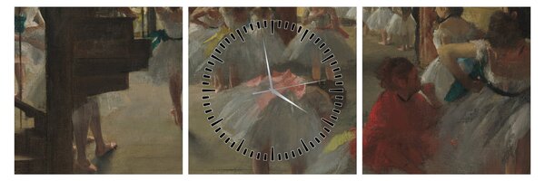 Obraz - Edgar Degas, The Dance Class, reprodukcje (z zegarem) (90x30 cm)