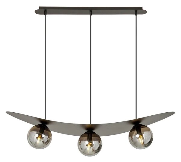 Nowoczesna lampa wisząca z grafitowymi kloszami - D123 E3-R81