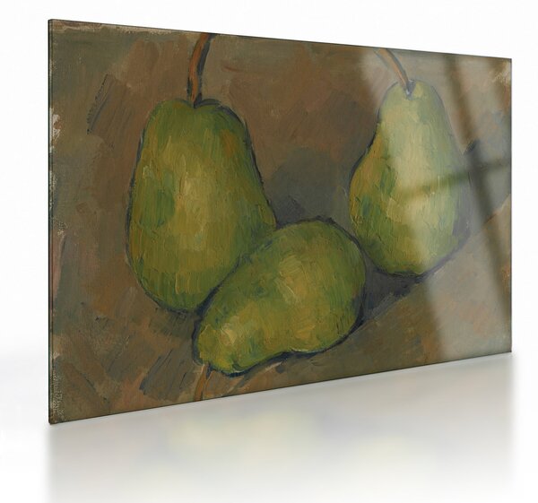 Obraz na szkle - Paul Cézanne, Three Pears, reprodukcje (70x50 cm)