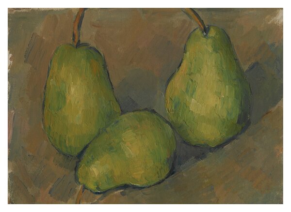 Obraz na szkle - Paul Cézanne, Three Pears, reprodukcje (70x50 cm)
