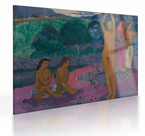Obraz na szkle - Paul Gauguin, The Invocation, reprodukcje (70x50 cm)
