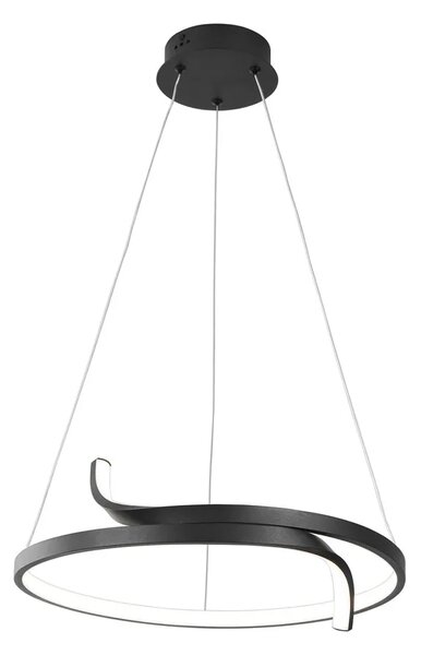 Czarna nowoczesna lampa wisząca ledowa nad stół W3-B42