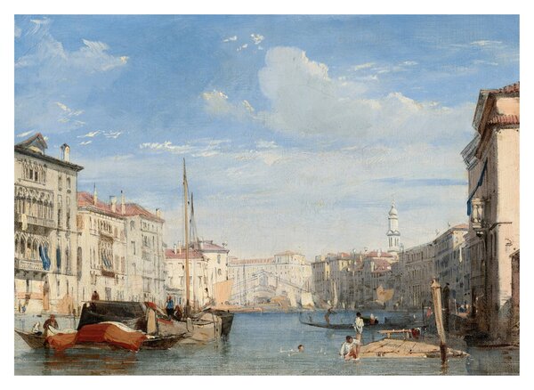 Obraz na szkle - Richard Parkes Bonington, The Grand Canal, reprodukcje (70x50 cm)