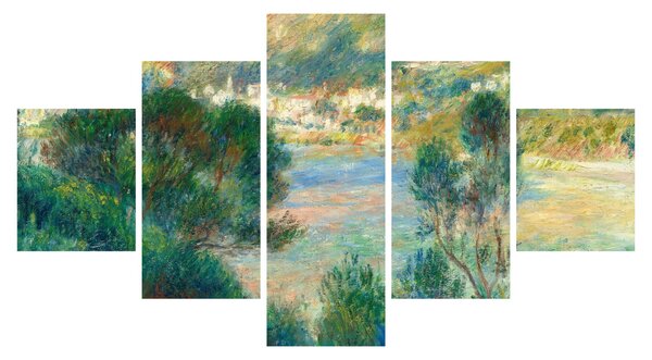 Obraz - Auguste Renoir, View of Monte Carlo from Cap Martin, reprodukcje (125x70 cm)