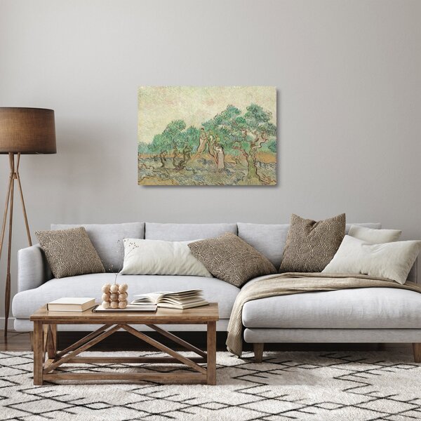 Obraz na szkle - Vincent van Gogh, The Olive Orchard, reprodukcje (70x50 cm)