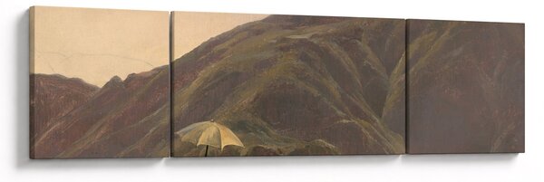 Obraz - Jules Coignet, View of Bozen with a Painter, reprodukcje (170x50 cm)