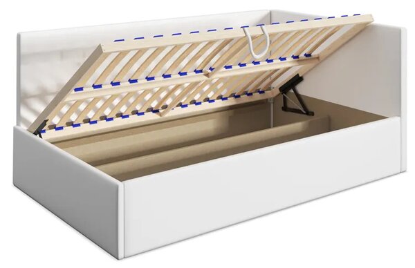 Musztardowy tapczan z oparciem 120x200 D3-P06
