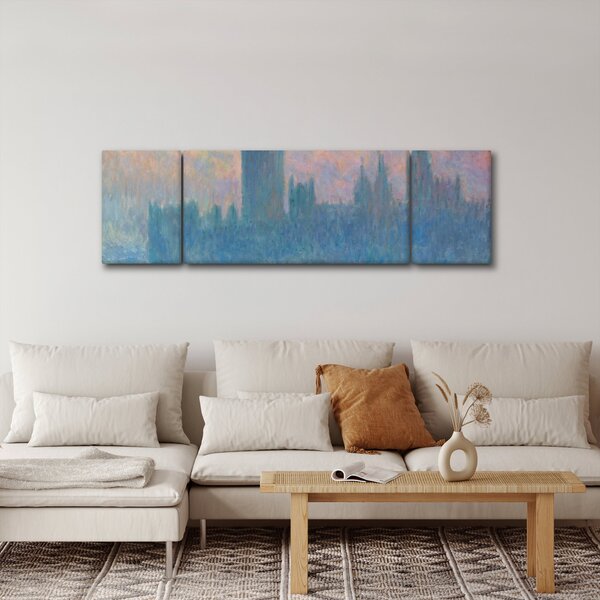 Obraz - Claude Monet, The Houses of Parliament, Sunset, reprodukcje (170x50 cm)