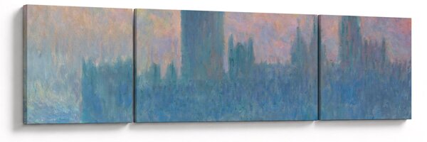 Obraz - Claude Monet, The Houses of Parliament, Sunset, reprodukcje (170x50 cm)