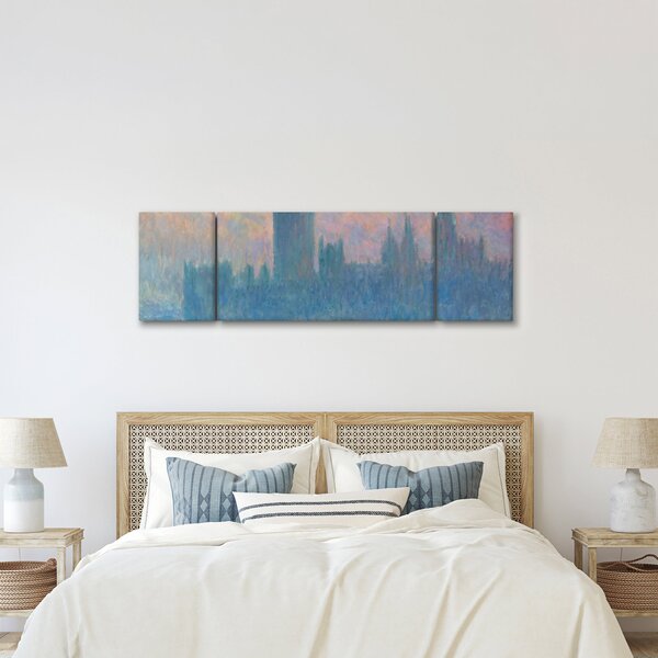 Obraz - Claude Monet, The Houses of Parliament, Sunset, reprodukcje (170x50 cm)
