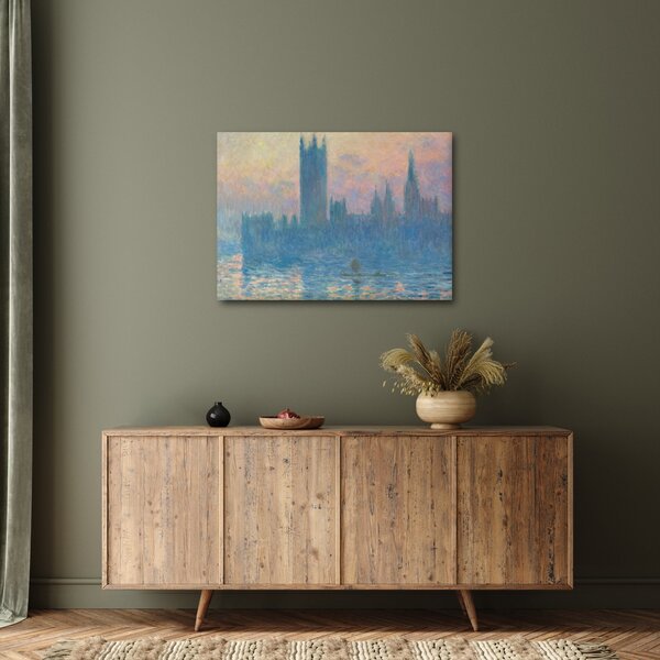 Obraz - Claude Monet, The Houses of Parliament, Sunset, reprodukcje (70x50 cm)