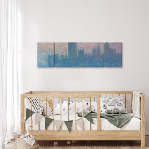 Obraz - Claude Monet, The Houses of Parliament, Sunset, reprodukcje (170x50 cm)