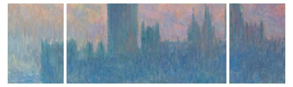 Obraz - Claude Monet, The Houses of Parliament, Sunset, reprodukcje (170x50 cm)