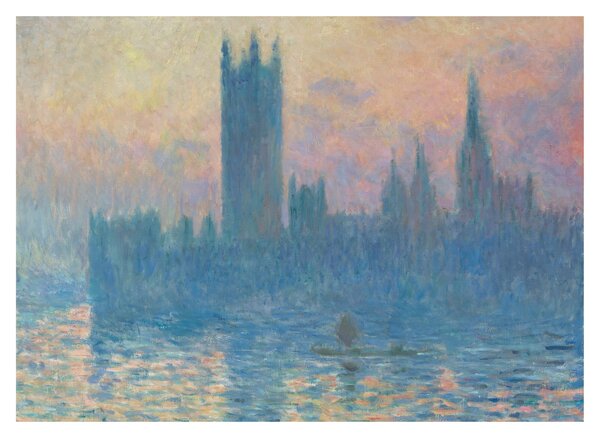 Obraz na szkle - Claude Monet, The Houses of Parliament, Sunset, reprodukcje (70x50 cm)