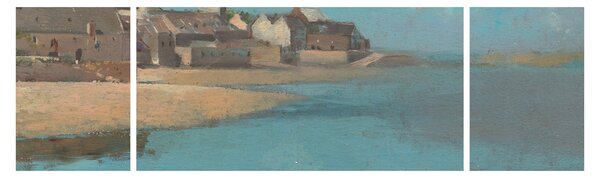Obraz - Odilon Redon, Village by the Sea in Brittany, reprodukcje (170x50 cm)