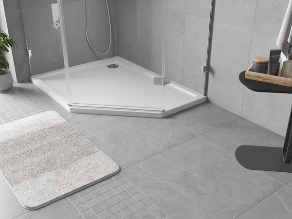 Mexen Flow brodzik pięciokątny slim lewy 100 x 80 cm, biały połysk - 46P108010L