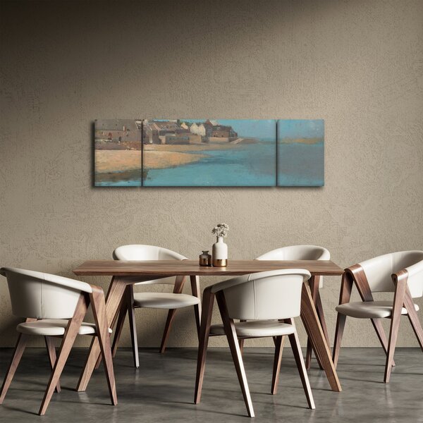 Obraz - Odilon Redon, Village by the Sea in Brittany, reprodukcje (170x50 cm)