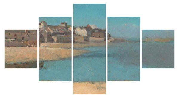 Obraz - Odilon Redon, Village by the Sea in Brittany, reprodukcje (125x70 cm)