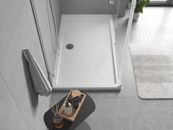 Mexen Flow brodzik prostokątny slim 160 x 100 cm, biały połysk - 46R101016