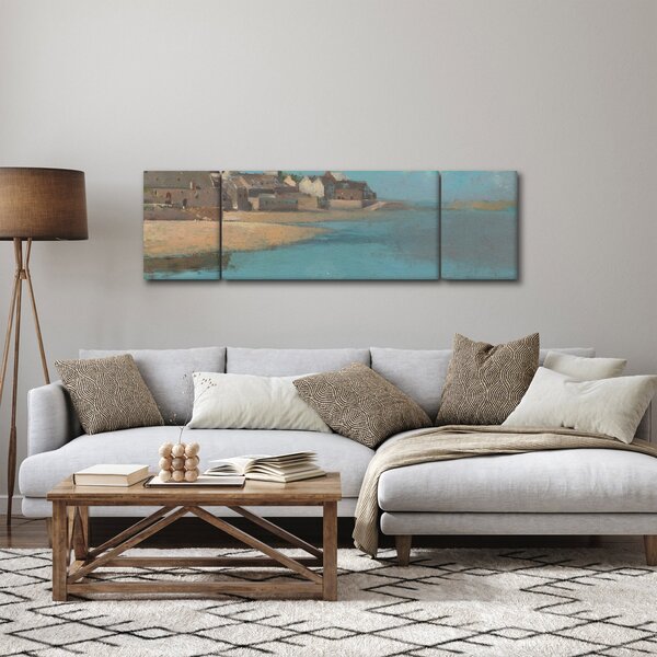 Obraz - Odilon Redon, Village by the Sea in Brittany, reprodukcje (170x50 cm)
