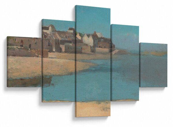 Obraz - Odilon Redon, Village by the Sea in Brittany, reprodukcje (125x70 cm)