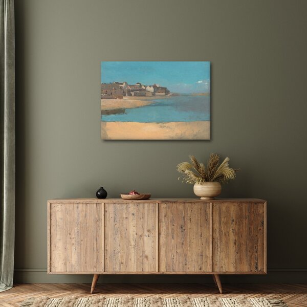 Obraz - Odilon Redon, Village by the Sea in Brittany, reprodukcje (70x50 cm)