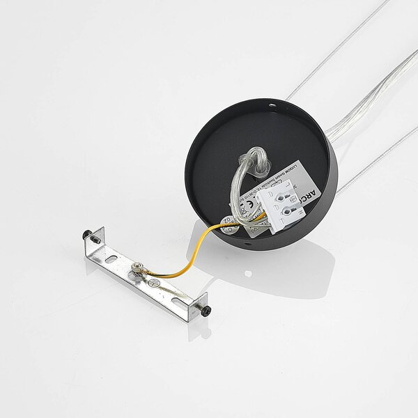 Lampa wisząca Vanida Arcchio, możliwość ściemniania, czarny, kuchnia, aluminium, nowoczesny