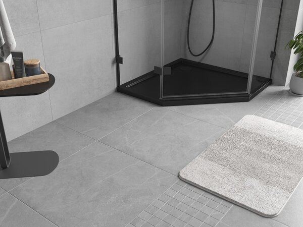 Mexen Flow brodzik pięciokątny slim 80 x 80 cm, czarny mat - 46P708080