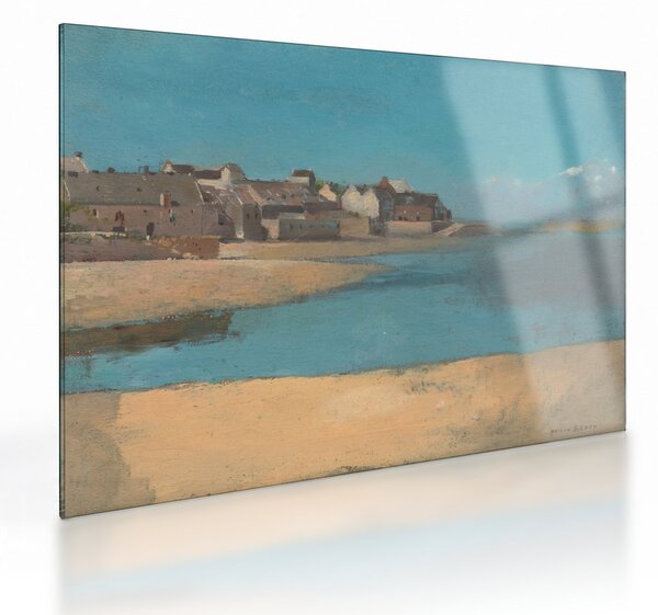 Obraz na szkle - Odilon Redon, Village by the Sea in Brittany, reprodukcje (70x50 cm)