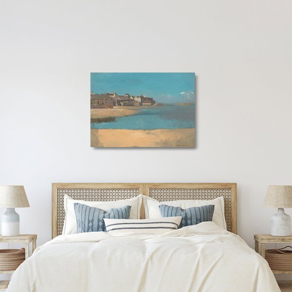 Obraz na szkle - Odilon Redon, Village by the Sea in Brittany, reprodukcje (70x50 cm)