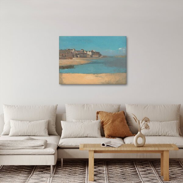 Obraz - Odilon Redon, Village by the Sea in Brittany, reprodukcje (70x50 cm)