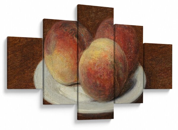 Obraz - Henri Fantin-Latour, Three Peaches on a Plate, reprodukcje (125x70 cm)