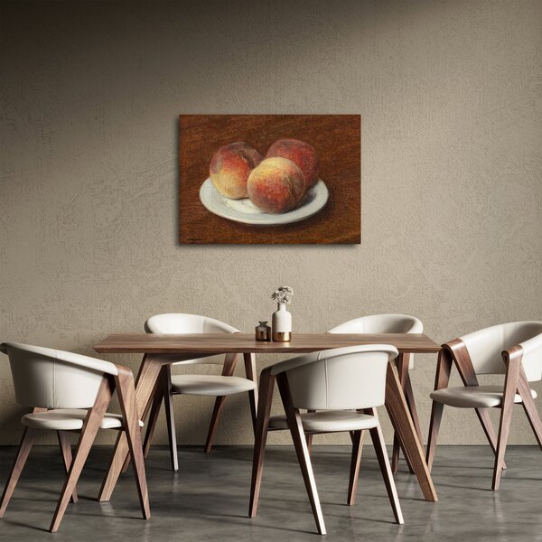 Obraz - Henri Fantin-Latour, Three Peaches on a Plate, reprodukcje (70x50 cm)