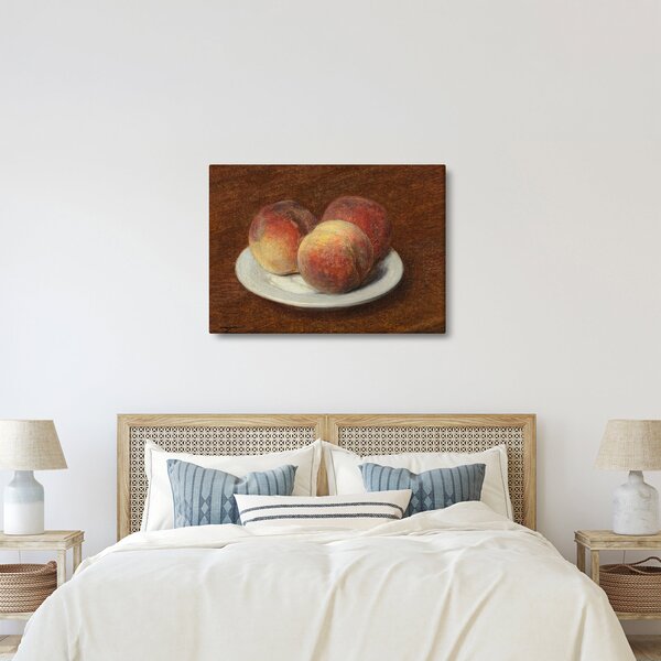 Obraz - Henri Fantin-Latour, Three Peaches on a Plate, reprodukcje (70x50 cm)