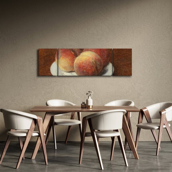 Obraz - Henri Fantin-Latour, Three Peaches on a Plate, reprodukcje (170x50 cm)