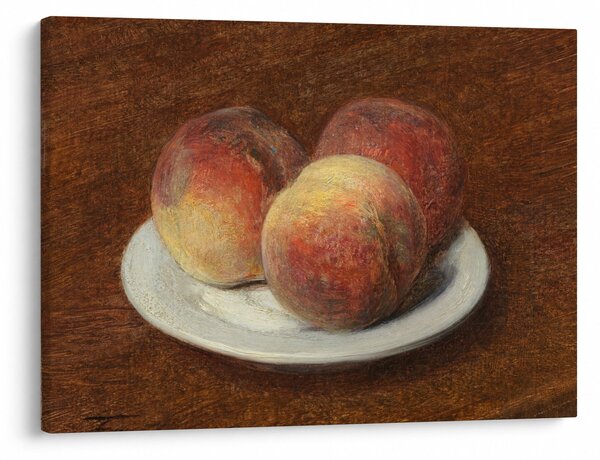 Obraz - Henri Fantin-Latour, Three Peaches on a Plate, reprodukcje (70x50 cm)