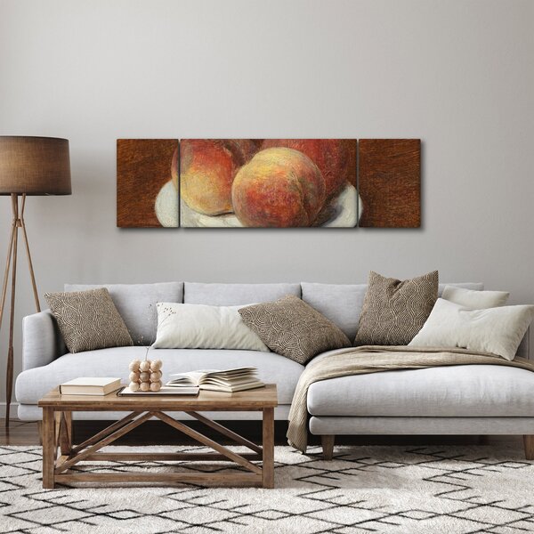 Obraz - Henri Fantin-Latour, Three Peaches on a Plate, reprodukcje (170x50 cm)