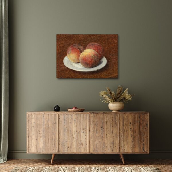 Obraz - Henri Fantin-Latour, Three Peaches on a Plate, reprodukcje (70x50 cm)