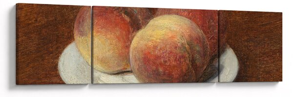 Obraz - Henri Fantin-Latour, Three Peaches on a Plate, reprodukcje (170x50 cm)