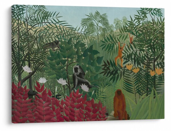 Obraz - Henri Rousseau, Tropical Forest with Monkeys, reprodukcje (70x50 cm)