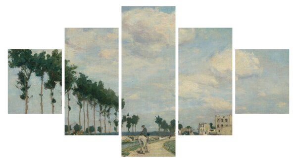 Obraz - Johan Barthold Jongkind, The Towpath, reprodukcje (125x70 cm)