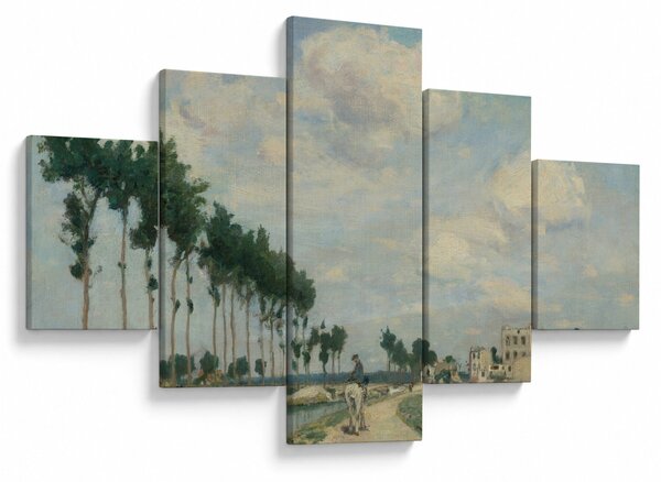 Obraz - Johan Barthold Jongkind, The Towpath, reprodukcje (125x70 cm)