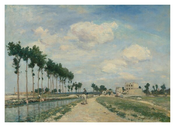 Obraz na szkle - Johan Barthold Jongkind, The Towpath, reprodukcje (70x50 cm)