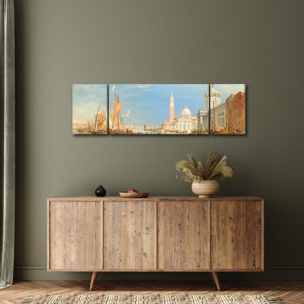 Obraz - Joseph Mallord William Turner, Venice the Dogana and San Giorgio Maggiore, reprodukcje (170x50 cm)
