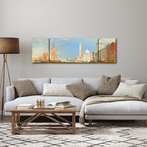 Obraz - Joseph Mallord William Turner, Venice the Dogana and San Giorgio Maggiore, reprodukcje (170x50 cm)