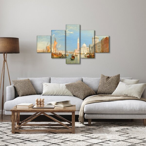 Obraz - Joseph Mallord William Turner, Venice the Dogana and San Giorgio Maggiore, reprodukcje (125x70 cm)