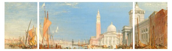 Obraz - Joseph Mallord William Turner, Venice the Dogana and San Giorgio Maggiore, reprodukcje (170x50 cm)