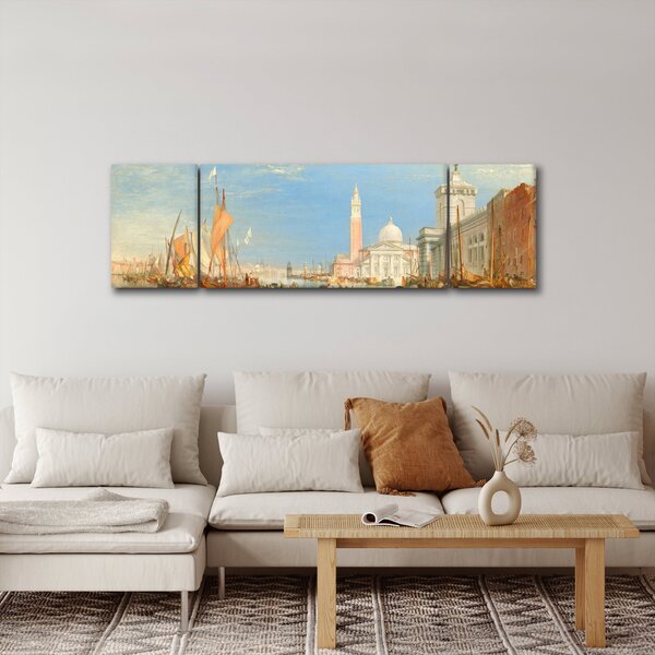 Obraz - Joseph Mallord William Turner, Venice the Dogana and San Giorgio Maggiore, reprodukcje (170x50 cm)