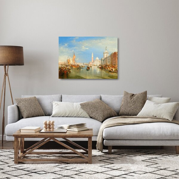 Obraz na szkle - Joseph Mallord William Turner, Venice the Dogana and San Giorgio Maggiore, reprodukcje (70x50 cm)